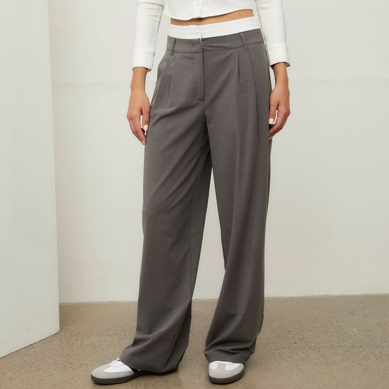 SYBILLA - Pantalón Recto Tiro Bajo Mujer Sybilla