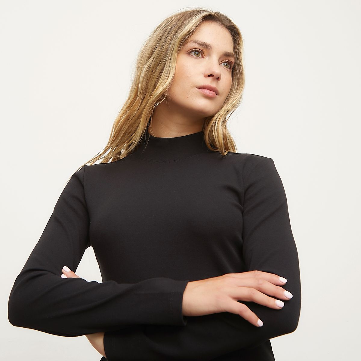 SYBILLA - Polera Manga Larga Algodón Mujer Sybilla