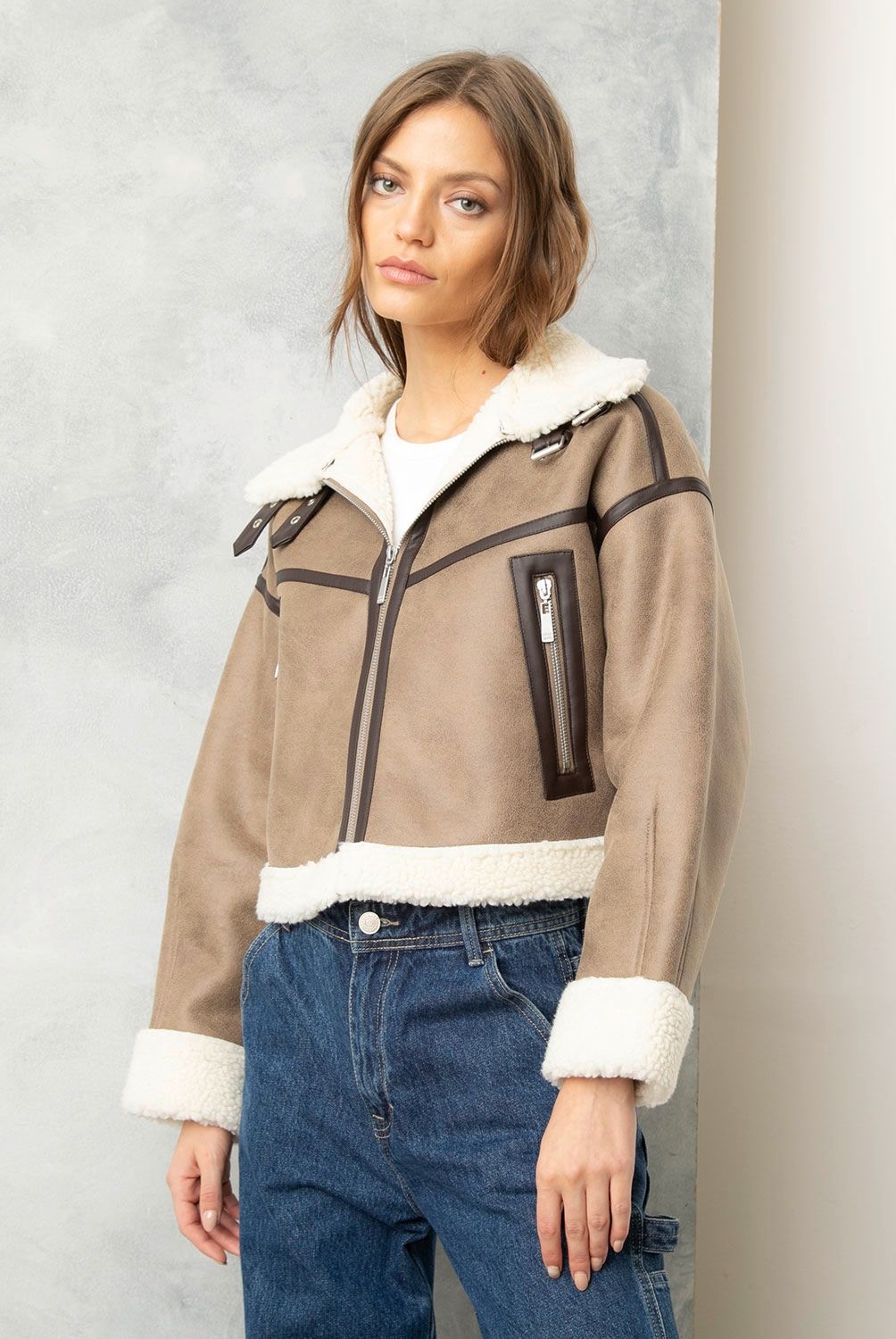 AMERICANINO - Chaqueta Eco Cuero Mujer Americanino