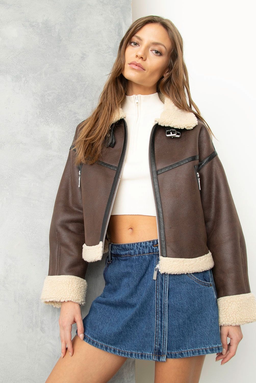 AMERICANINO - Chaqueta Eco Cuero Mujer Americanino