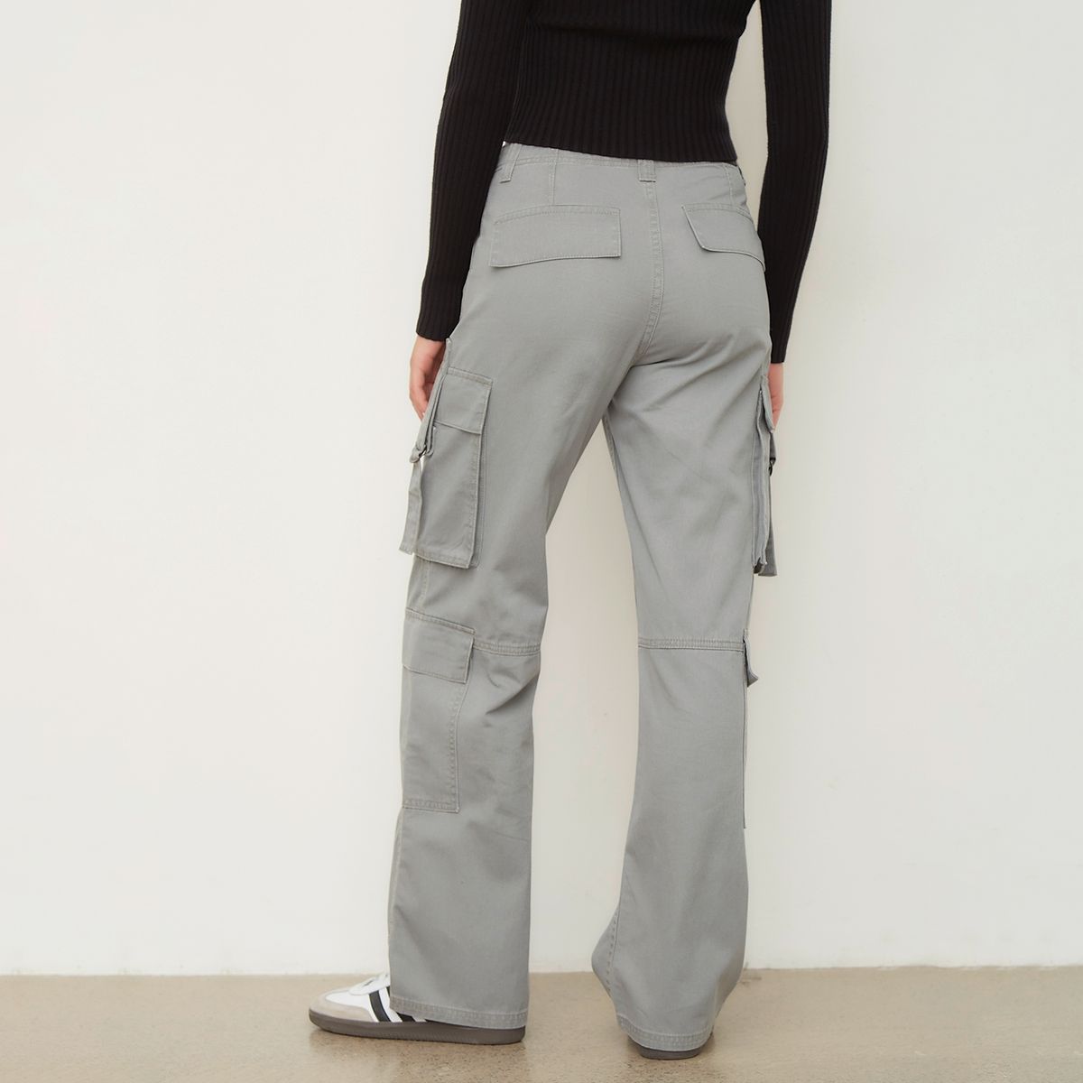 SYBILLA - Jeans Cargo Tiro Medio Mujer Sybilla