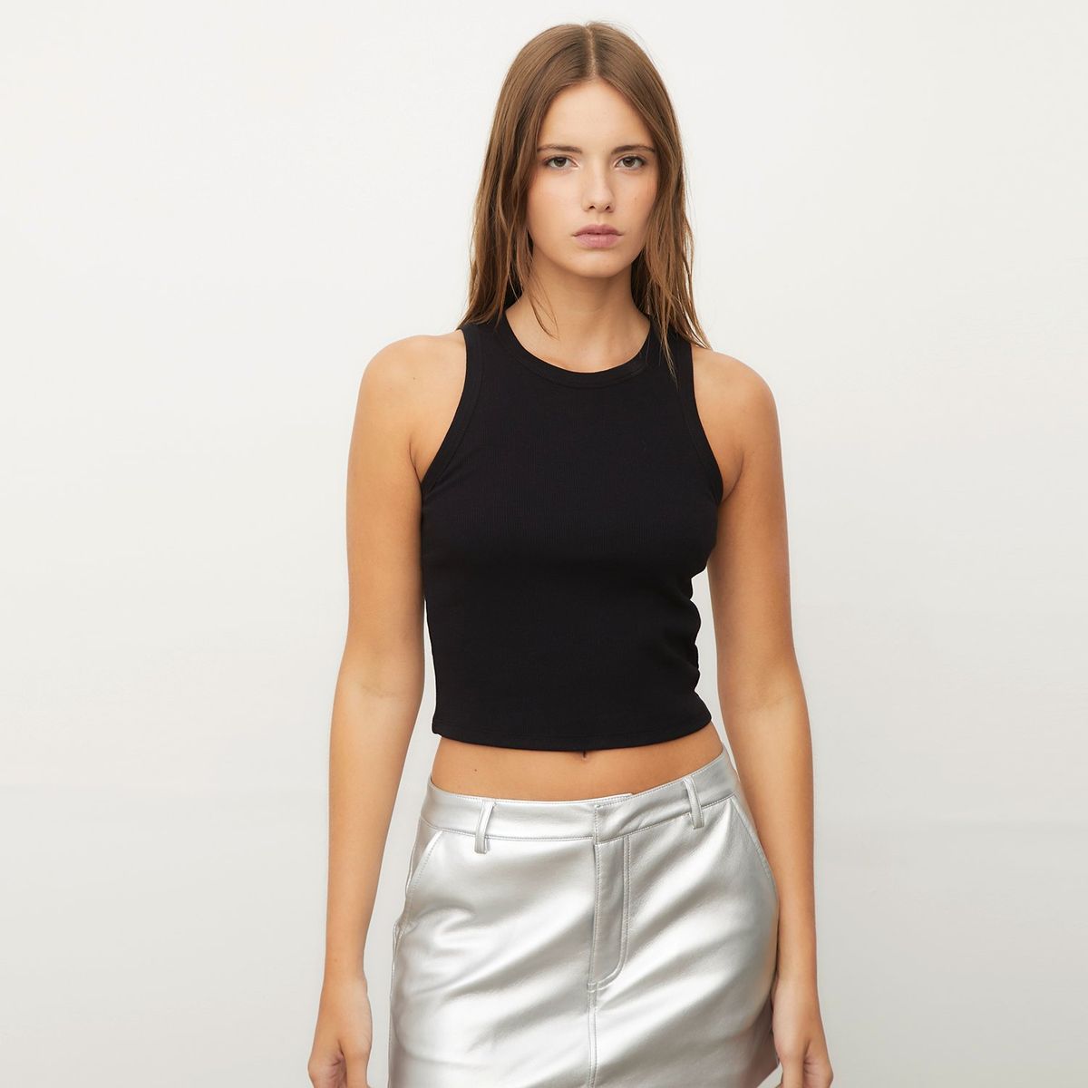 SYBILLA - Camiseta Sybilla Casual Algodón Sin Manga Mujer