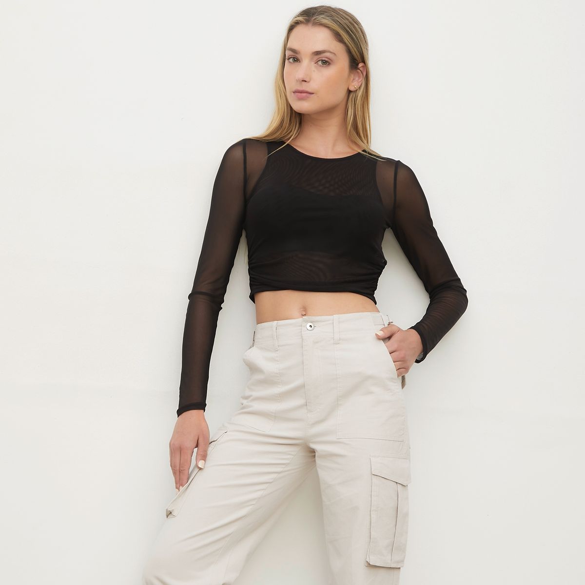 SYBILLA - Polera Casual Mujer Manga larga