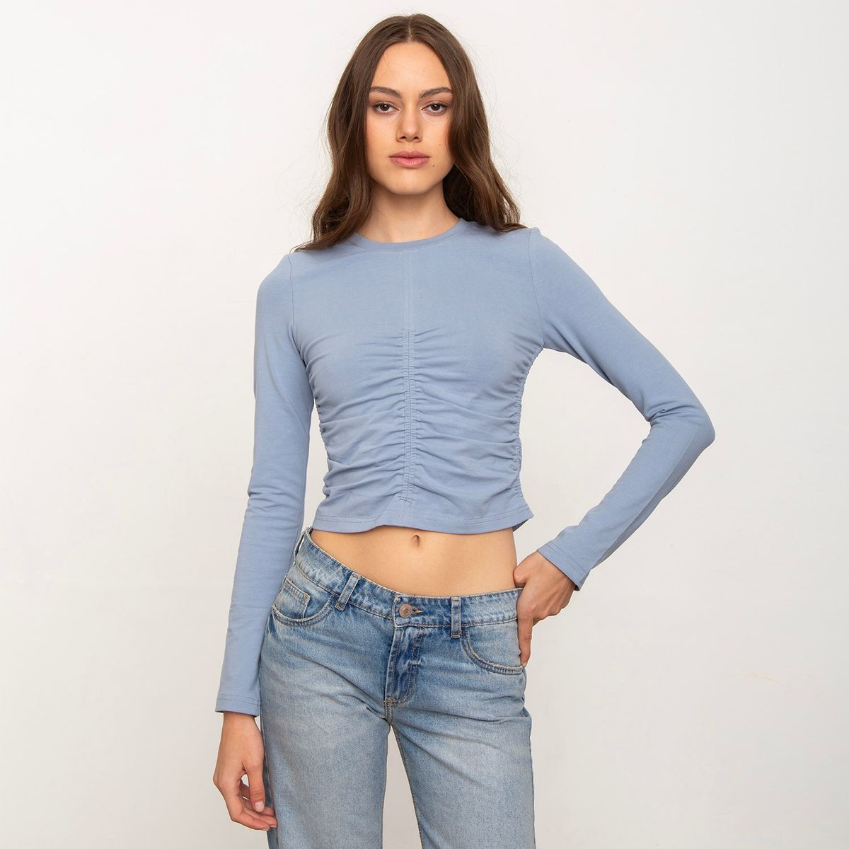 SYBILLA - Polera Casual Mujer Algodón