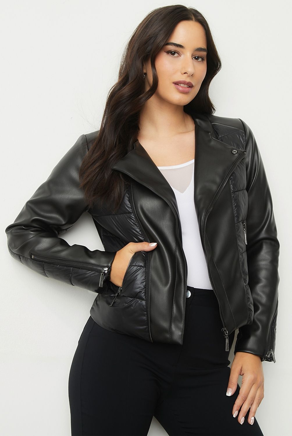 MOSSIMO - Chaqueta Cuero Mujer Mossimo