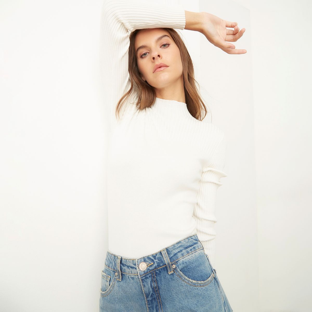 BASEMENT - Sweater Manga Larga Mujer Basement