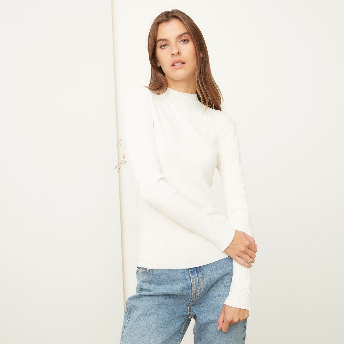 BASEMENT - Sweater Manga Larga Mujer Basement