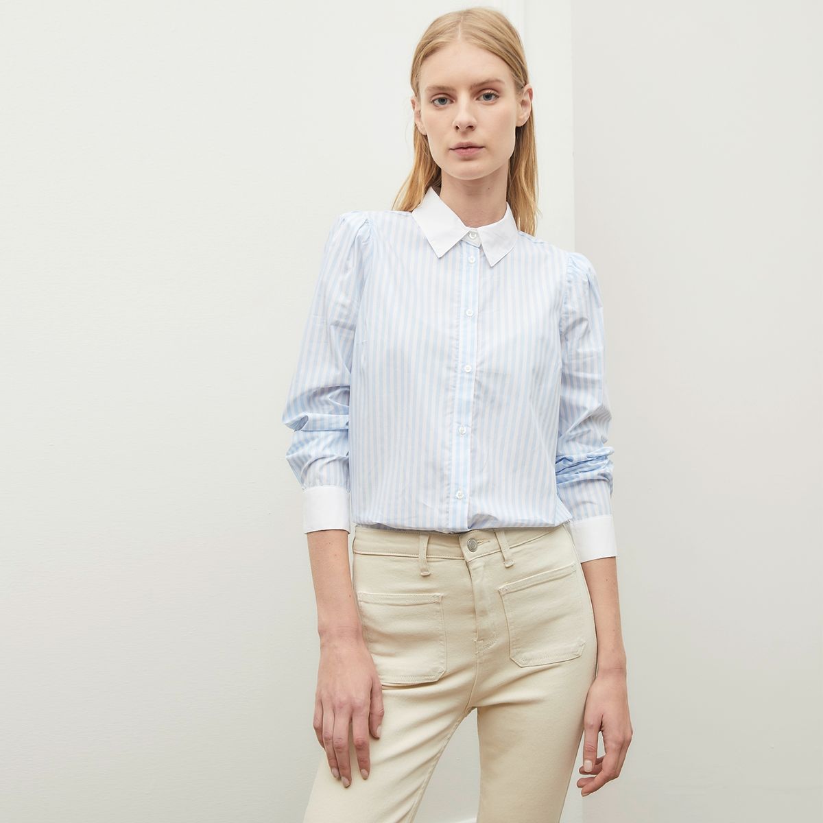 BASEMENT - Blusa Manga Larga Algodón Mujer Basement