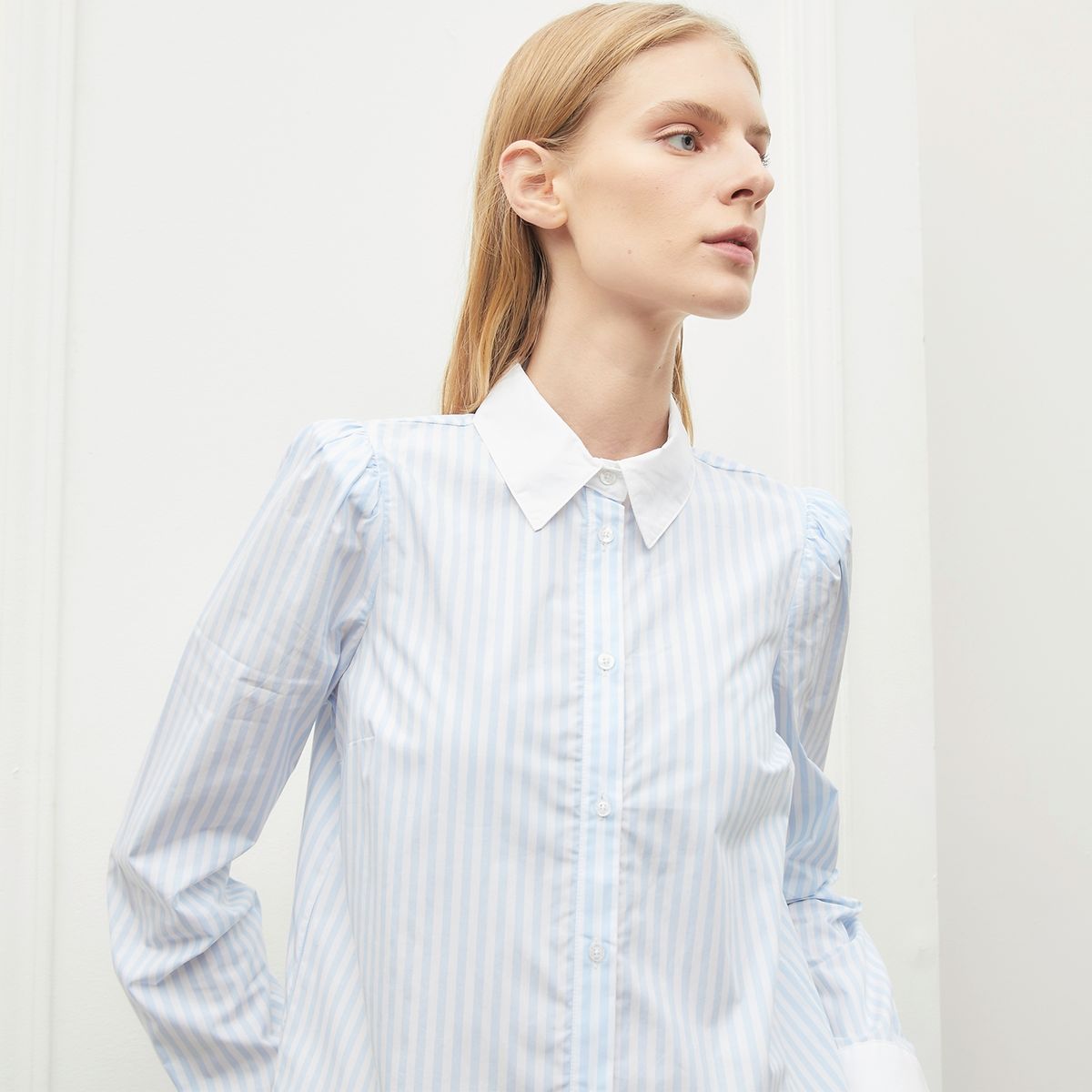 BASEMENT - Blusa Manga Larga Algodón Mujer Basement