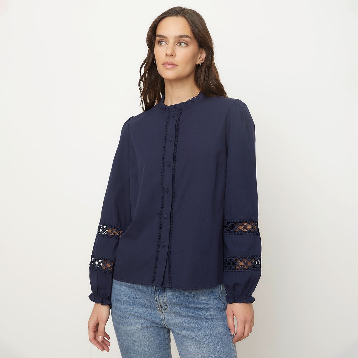 UNIVERSITY CLUB - Blusa Manga Larga Algodón Mujer University Club