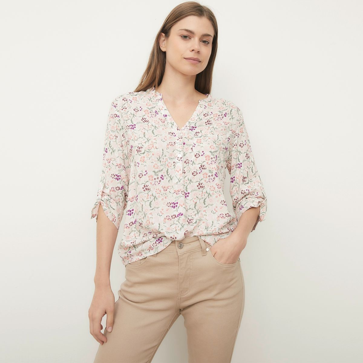 UNIVERSITY CLUB - Blusa Mujer University Club Viscosa Manga 3/4 Estampada