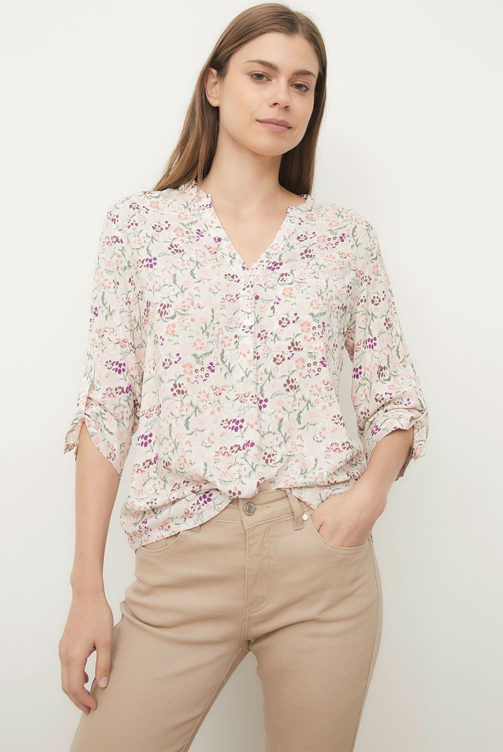 UNIVERSITY CLUB - Blusa Mujer University Club Viscosa Manga 3/4 Estampada