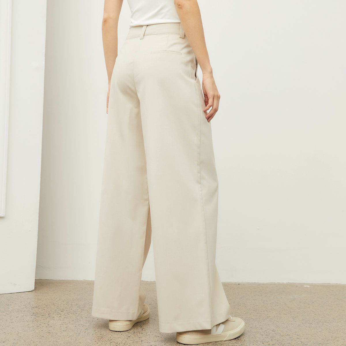 BASEMENT - Pantalón Palazzo Tiro Alto Mujer Basement