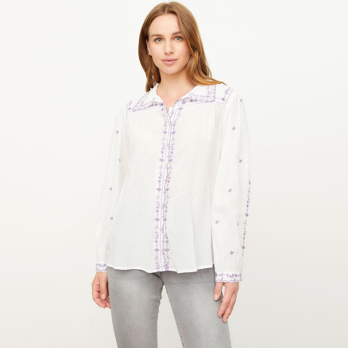 UNIVERSITY CLUB - Blusa Manga Larga Algodón Mujer University Club