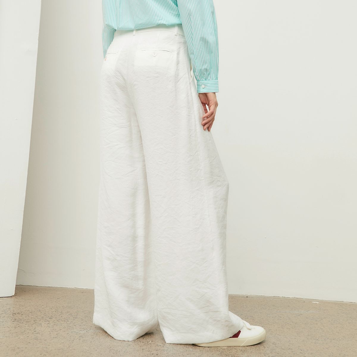 BASEMENT - Pantalón Palazzo Tiro Medio Mujer Basement