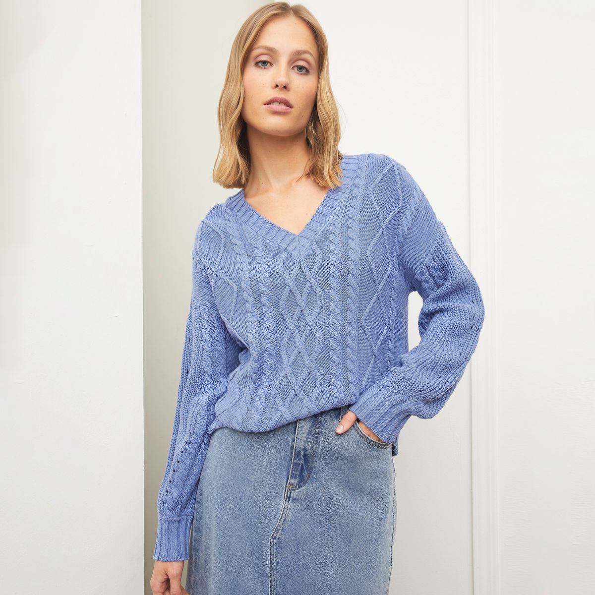 BASEMENT - Sweater Manga Larga  Mujer Basement