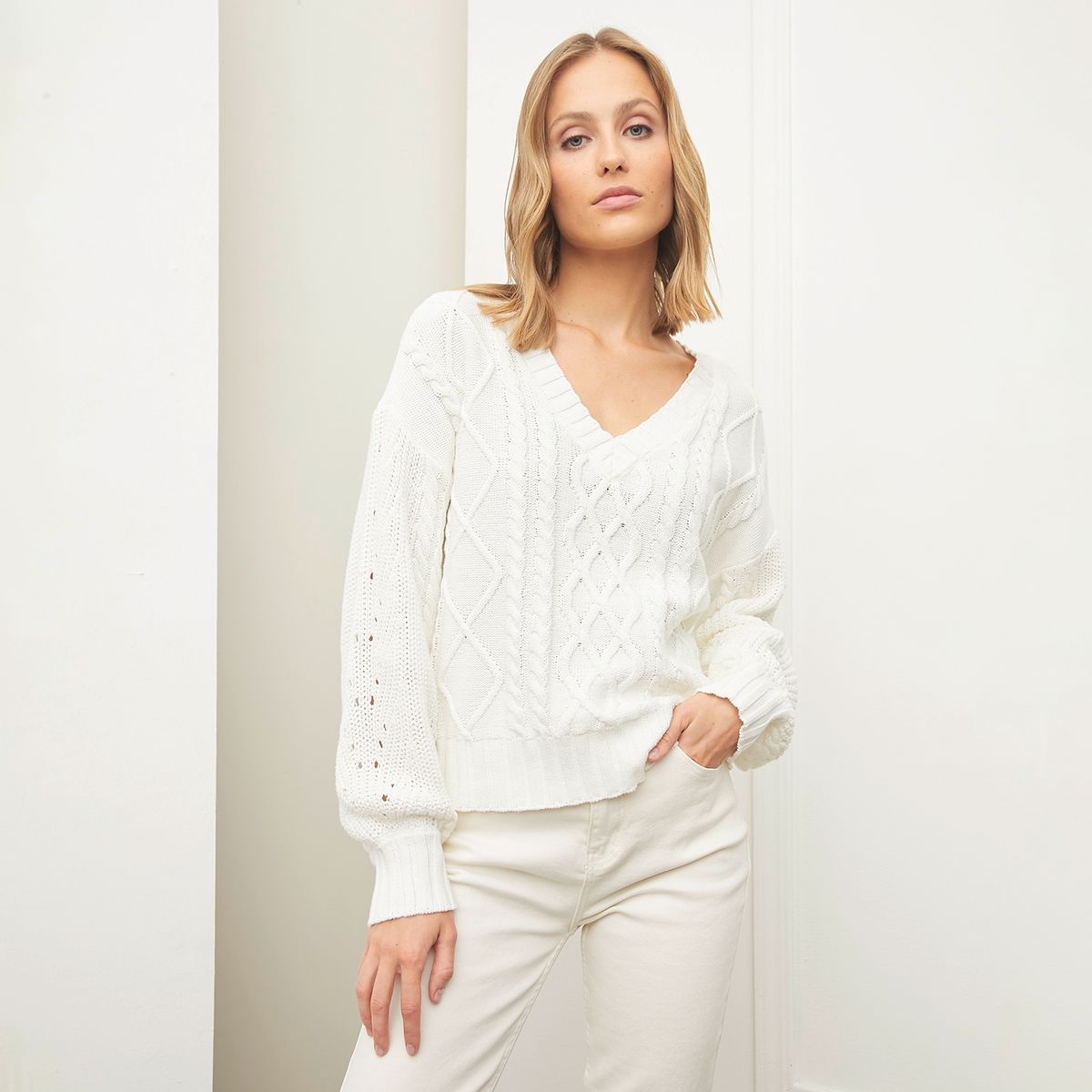 BASEMENT - Sweater Manga Larga  Mujer Basement