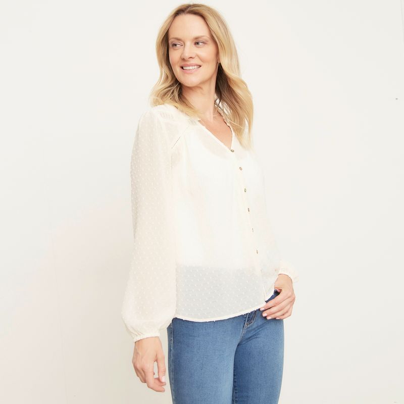 NEWPORT - Blusa Manga Larga Mujer Newport