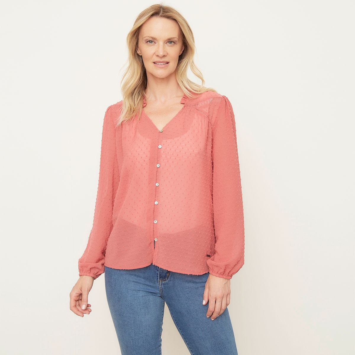 NEWPORT - Blusa Manga Larga Mujer Newport