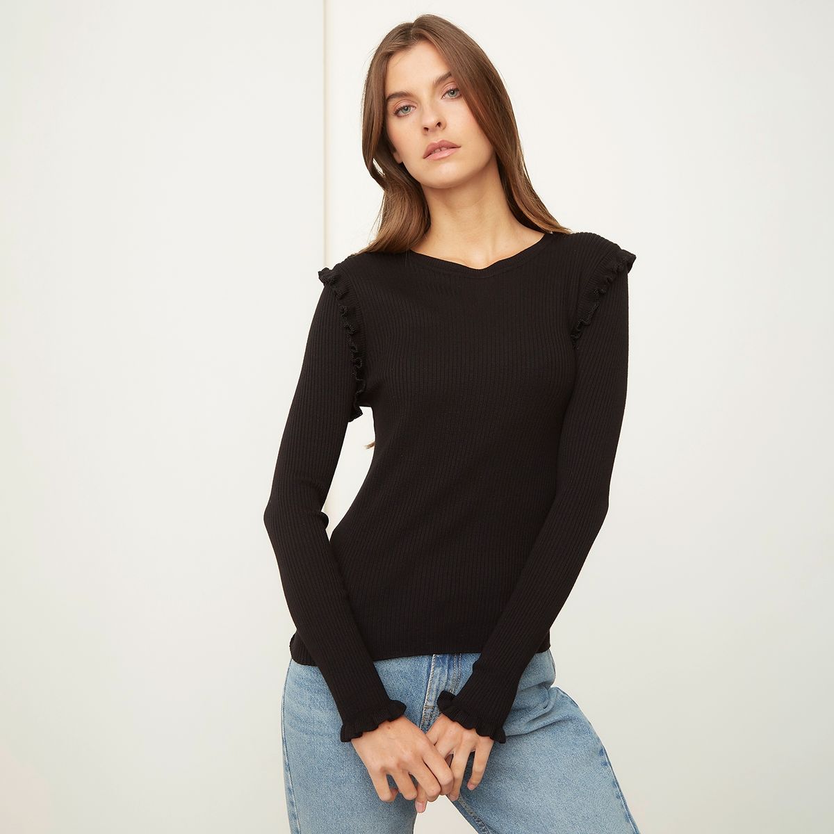 BASEMENT - Sweater Volados Mujer Basement