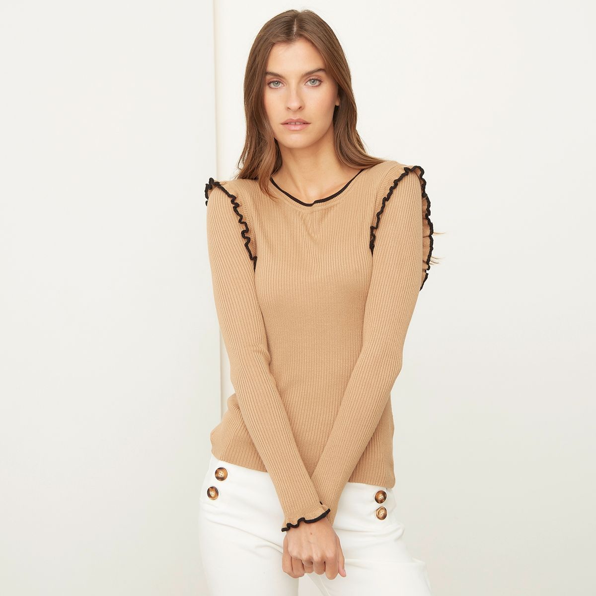 BASEMENT - Sweater Volados Mujer Basement