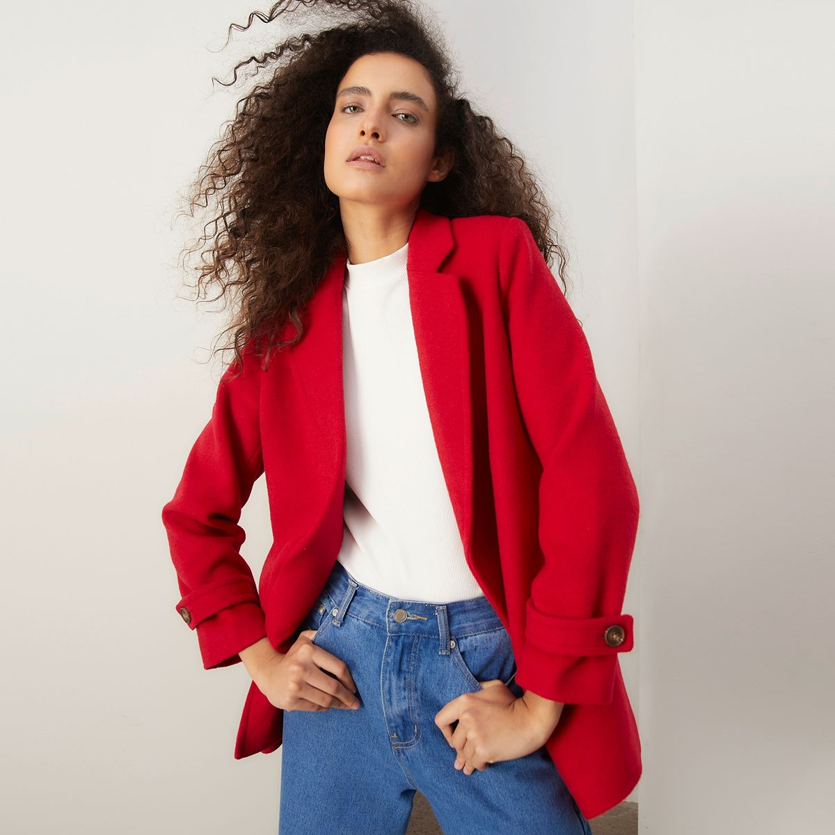 BASEMENT - Abrigo Paño Mujer Basement