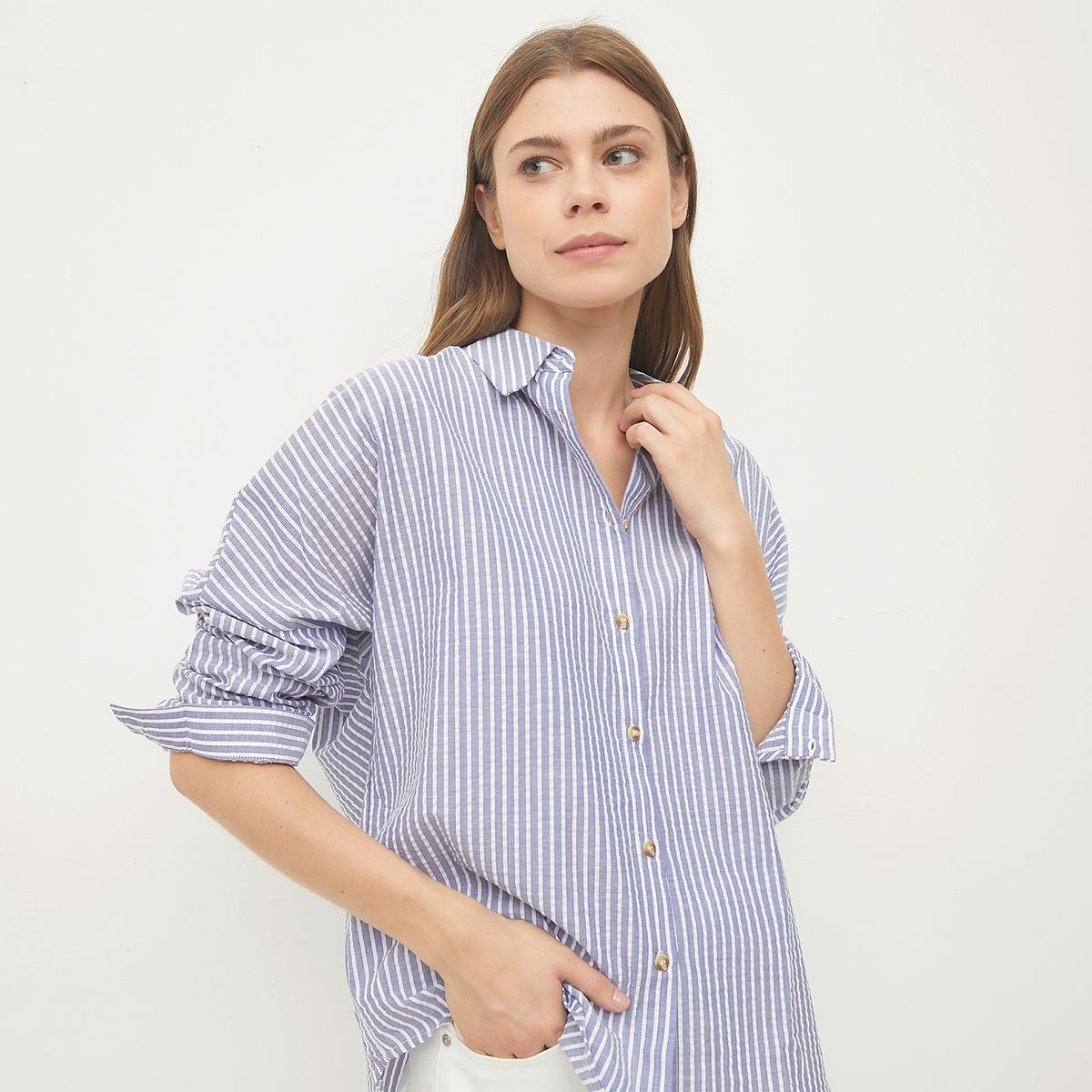 UNIVERSITY CLUB - Blusa Manga Larga Algodón Mujer University Club