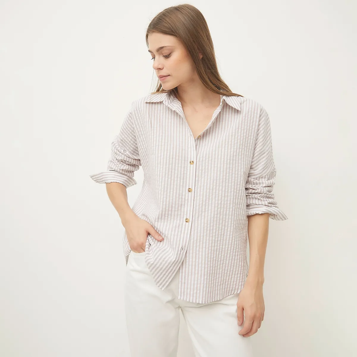 UNIVERSITY CLUB - Blusa Manga Larga Algodón Mujer University Club