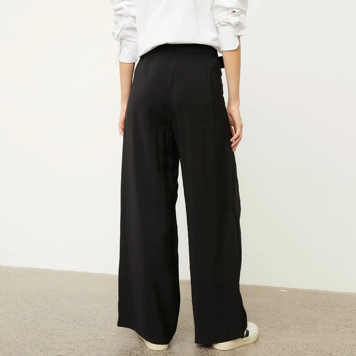 BASEMENT - Pantalón Palazzo Tiro Medio Mujer Basement