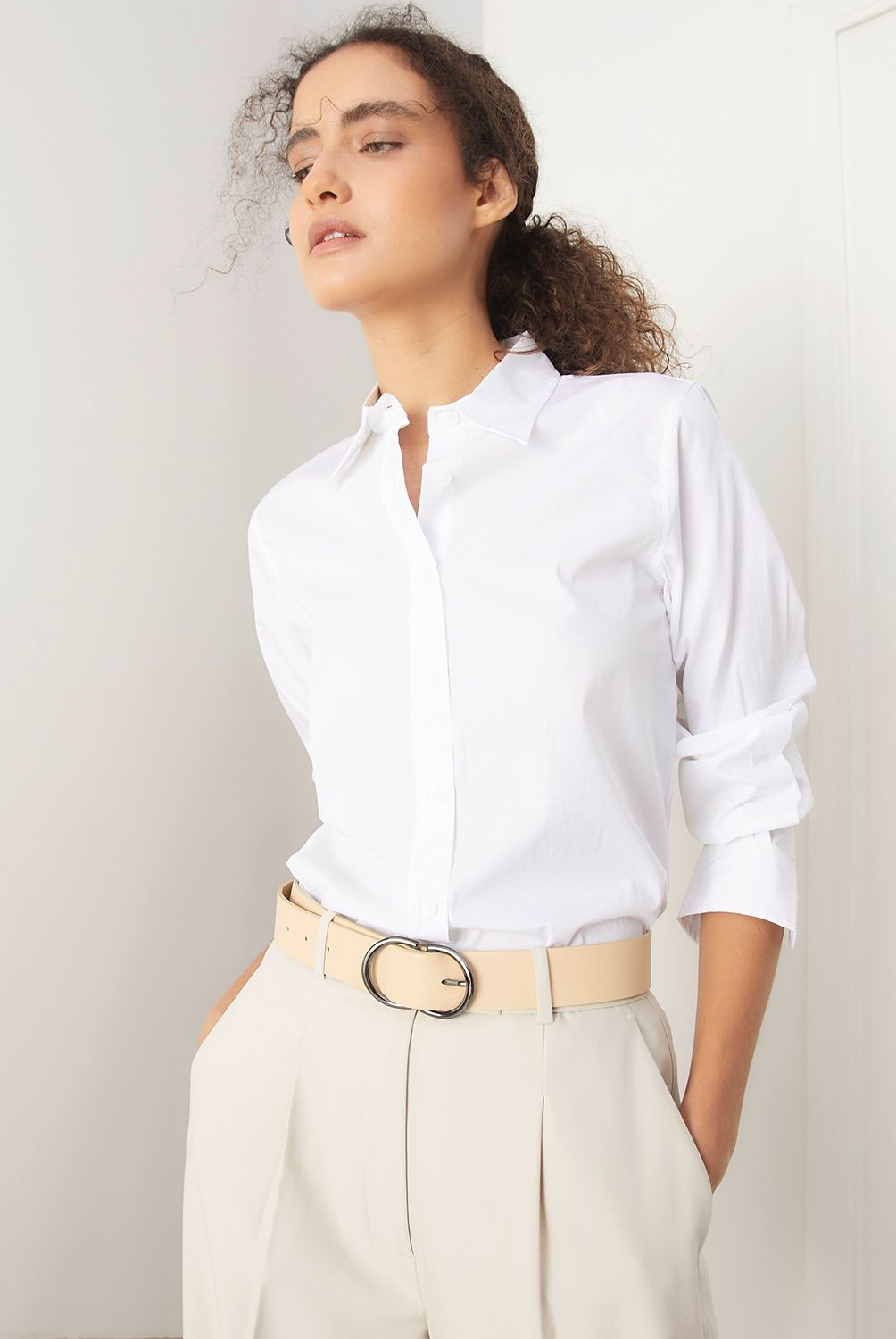 BASEMENT - Blusa Manga Larga Algodón Mujer Basement