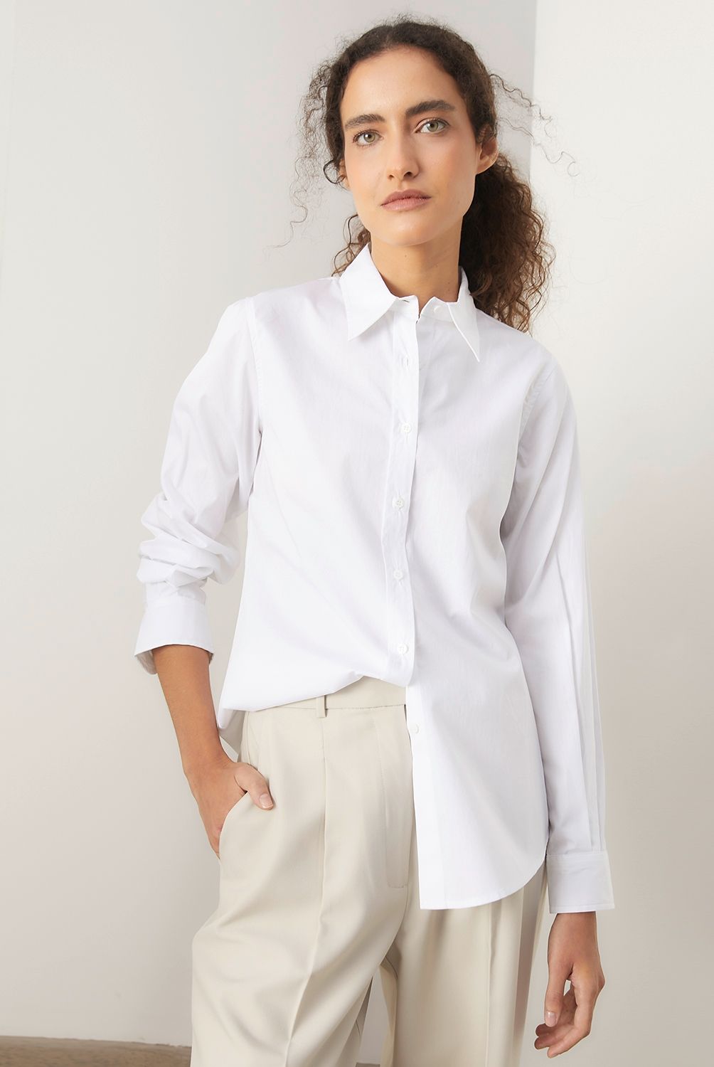 BASEMENT - Blusa Manga Larga Algodón Mujer Basement