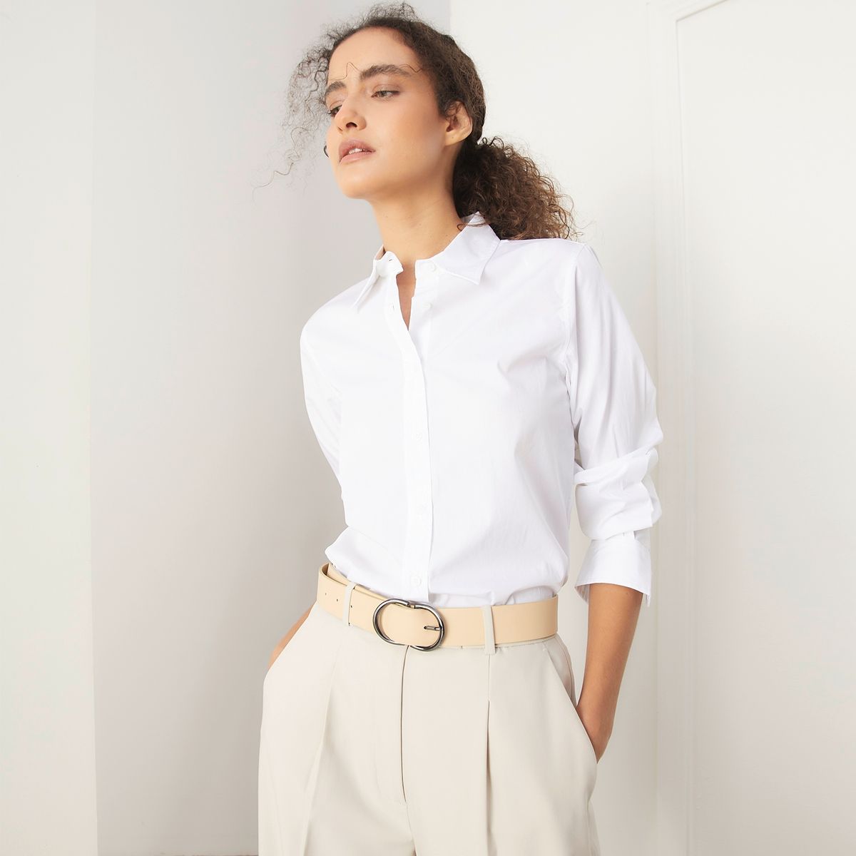 BASEMENT - Blusa Manga Larga Algodón Mujer Basement