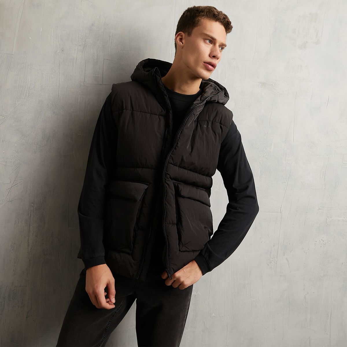 AMERICANINO - Parka Sin Mangas Puffer Oversize Hombre Americanino