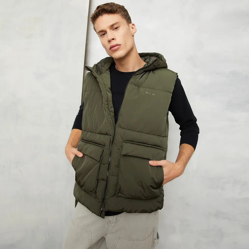 AMERICANINO - Parka Sin Mangas Puffer Oversize Hombre Americanino