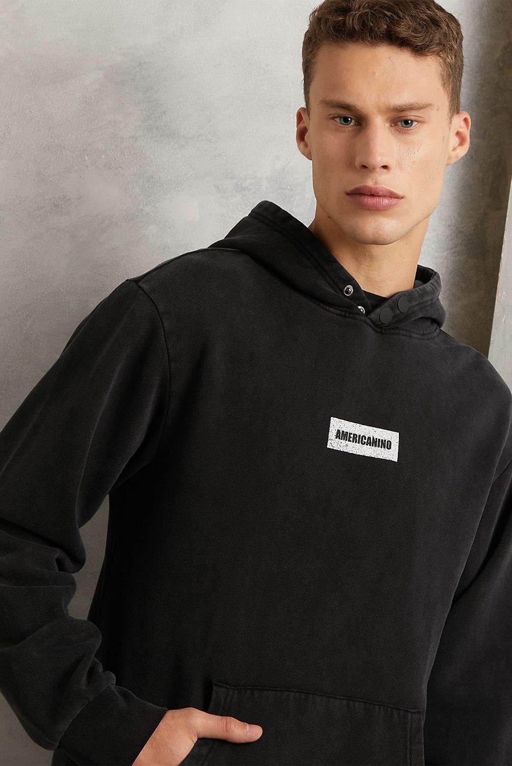 AMERICANINO - Polerón Canguro Oversize Algodón Hombre Americanino