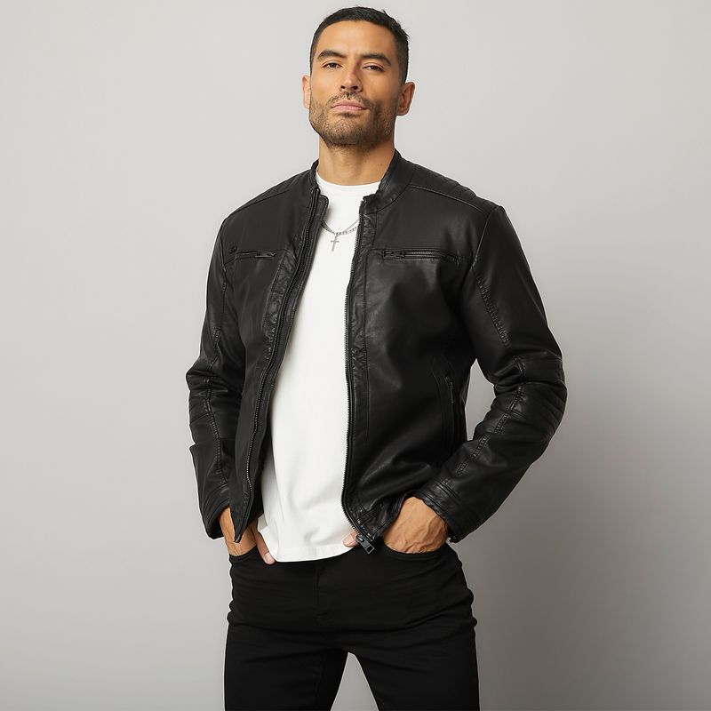 MOSSIMO - Chaqueta De Pu Recto Hombre Mossimo