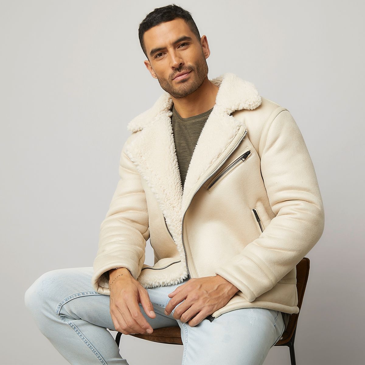 MOSSIMO - Chaqueta Aviadora Recto Hombre Mossimo