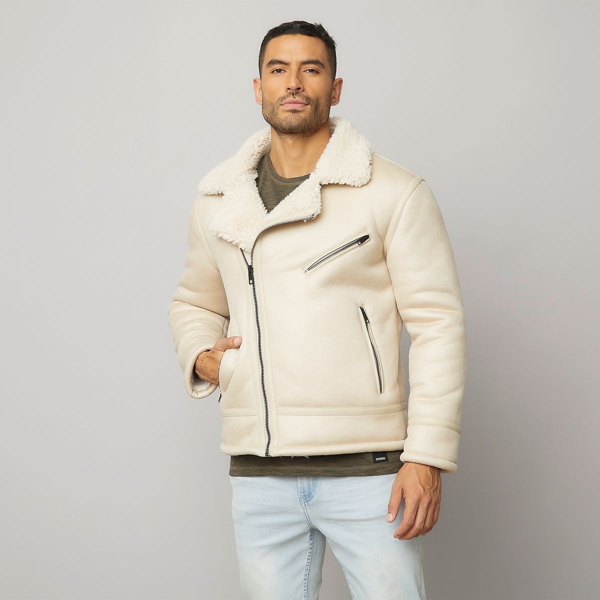 MOSSIMO - Chaqueta Aviadora Recto Hombre Mossimo