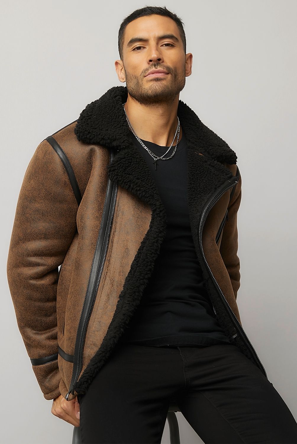 MOSSIMO - Chaqueta Aviadora Recto Hombre Mossimo
