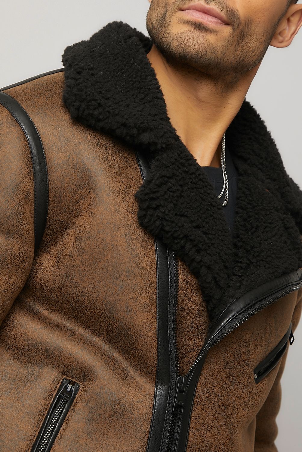 MOSSIMO - Chaqueta Aviadora Recto Hombre Mossimo