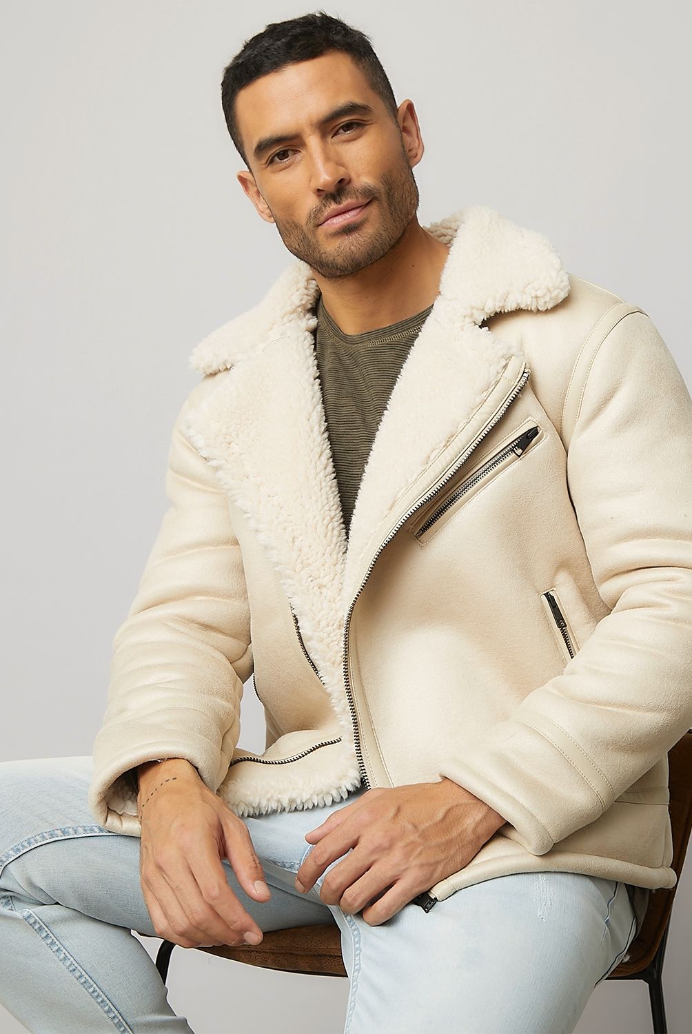 MOSSIMO - Chaqueta Aviadora Recto Hombre Mossimo