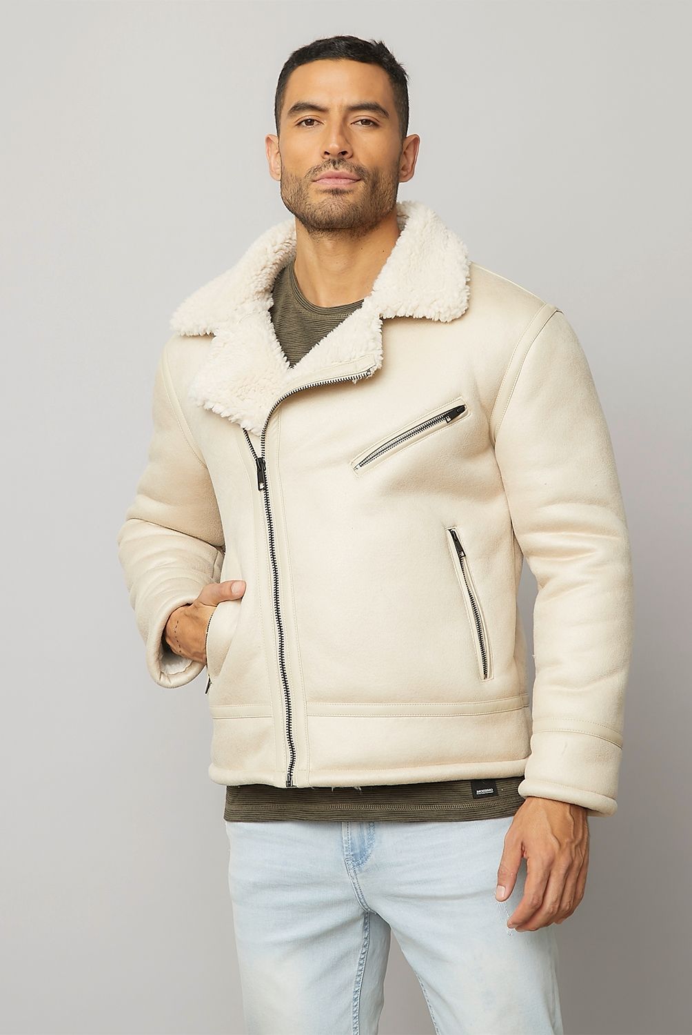 MOSSIMO - Chaqueta Aviadora Recto Hombre Mossimo