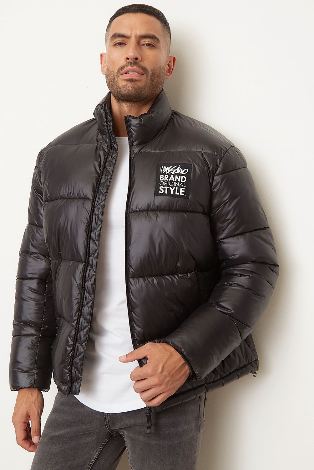 MOSSIMO - Parka Puffer Con Cuello Alto Hombre Mossimo