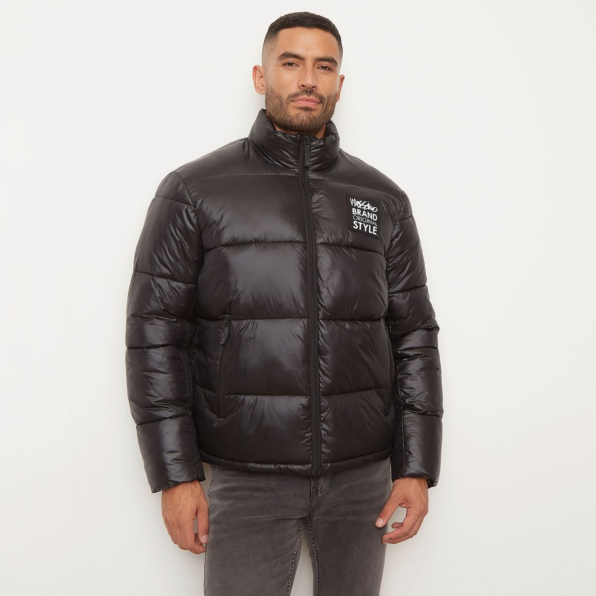 MOSSIMO - Parka Puffer Con Cuello Alto Hombre Mossimo