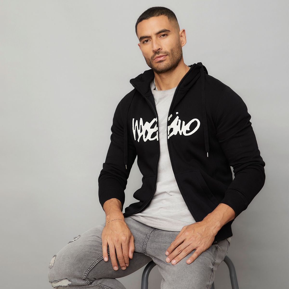 MOSSIMO - Polerón Con Cierre Recto Hombre Mossimo