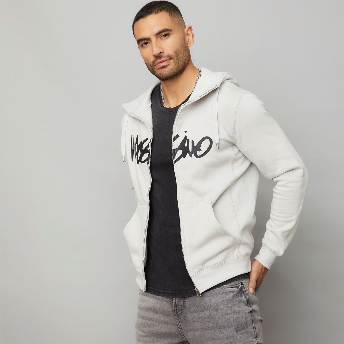 MOSSIMO - Polerón Con Cierre Recto Hombre Mossimo