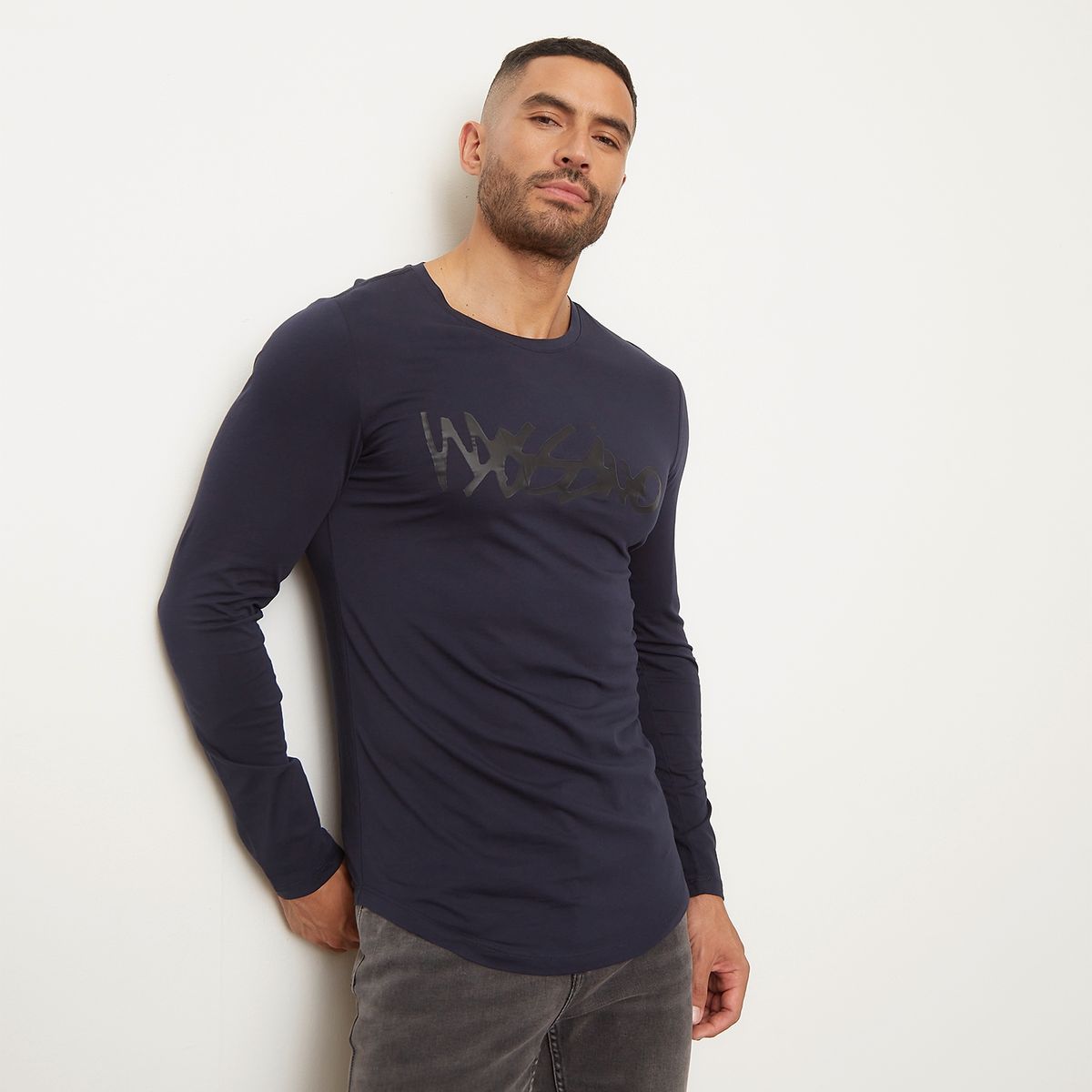 MOSSIMO - Polera Manga Larga Algodón Hombre Mossimo