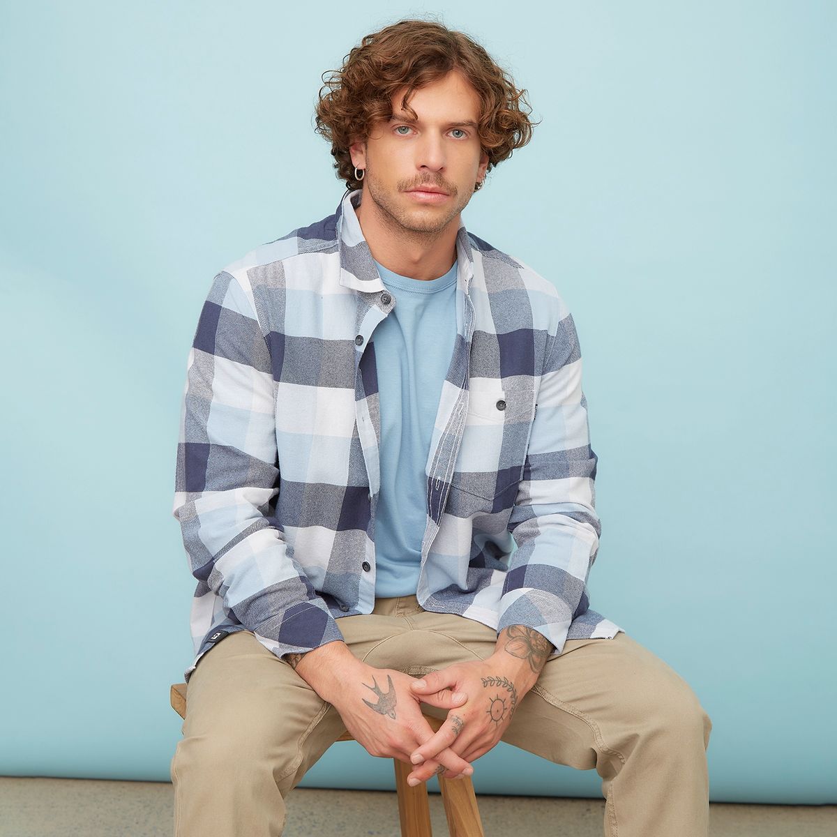 DOO AUSTRALIA - Camisa Manga Larga Algodón Hombre Casual Doo Australia