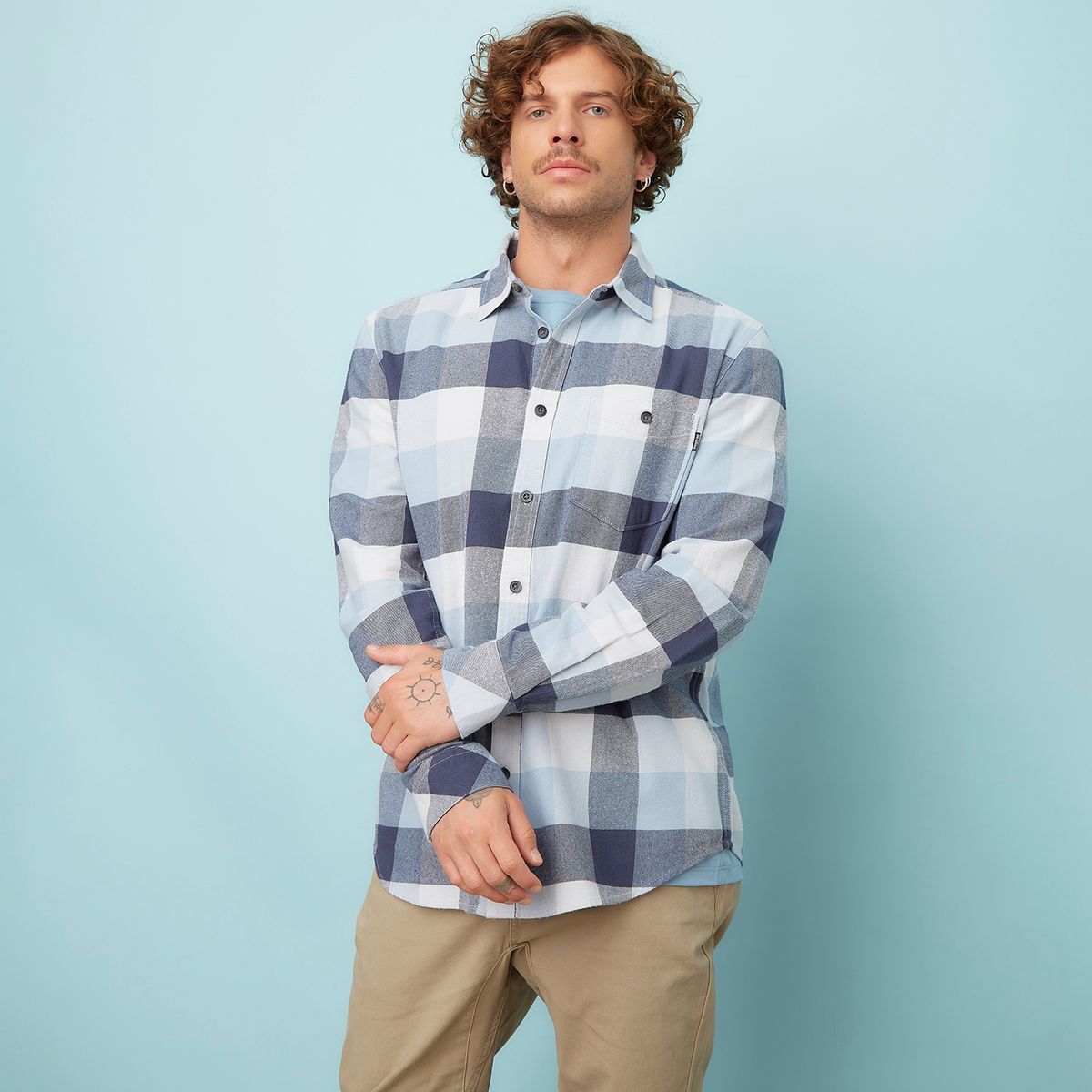 DOO AUSTRALIA - Camisa Manga Larga Algodón Hombre Casual Doo Australia