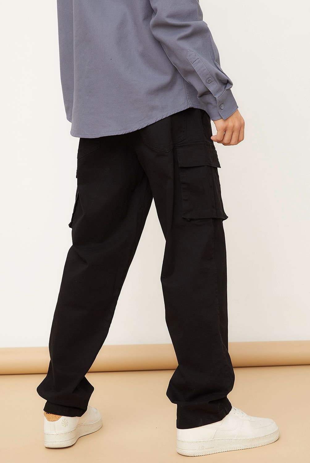 BEARCLIFF - Pantalón Cargo Wide Leg Algodón Hombre Bearcliff